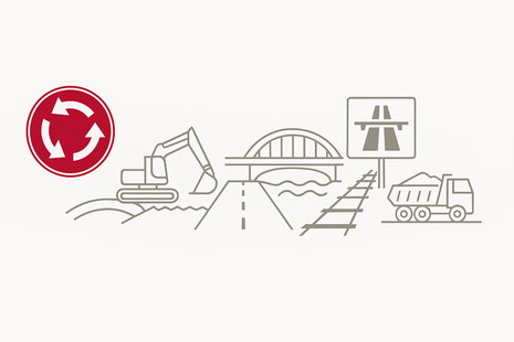 Grafische Darstellung von Verkehr und Straße