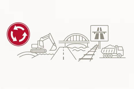 Grafische Darstellung von Verkehr und Straße
