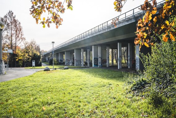 Agra-Brücke in Markkleeberg